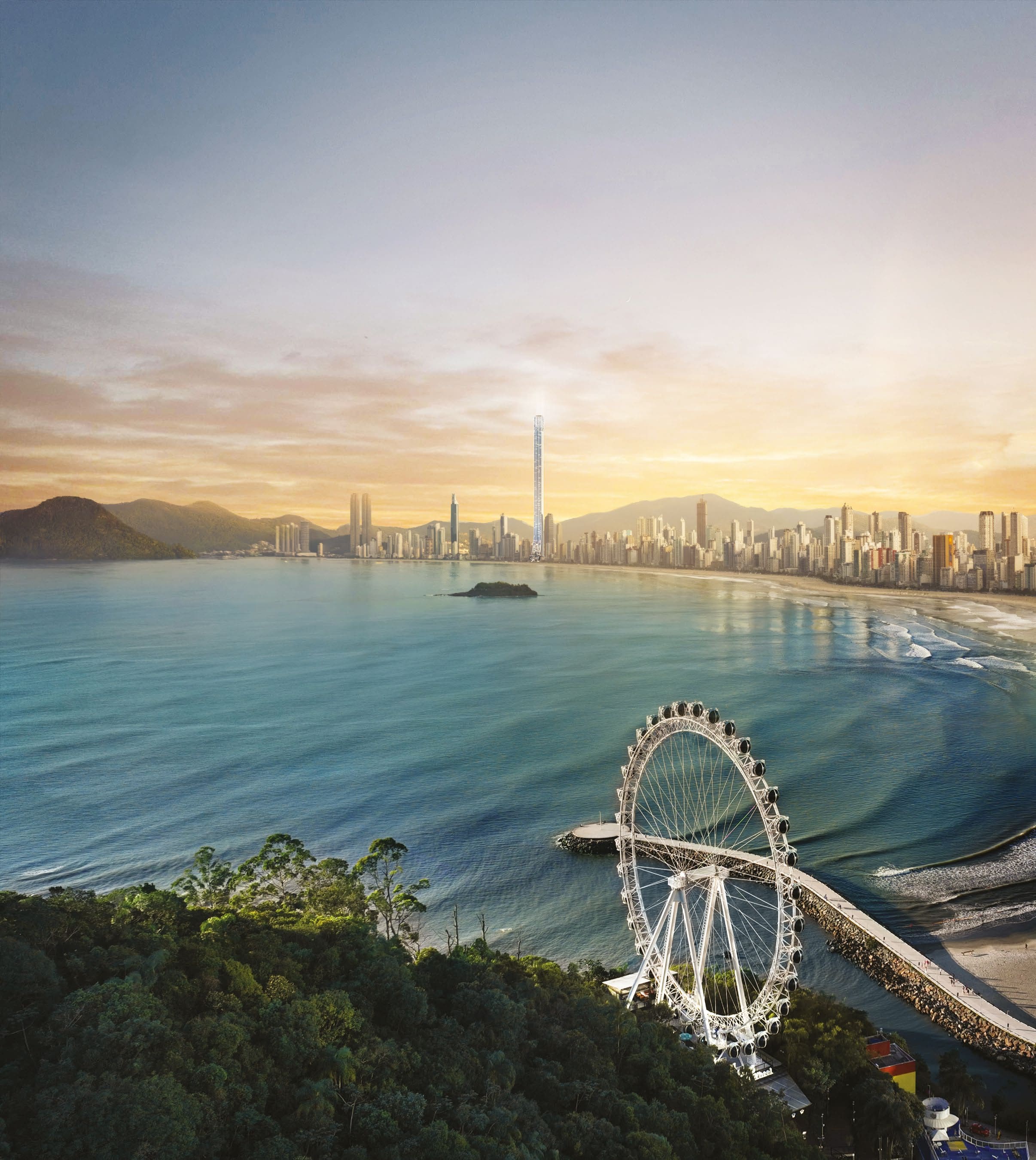 Senna Tower A maior Torre Residencial do Mundo Frente Mar em Balneário Camboriú - Santa Catarina