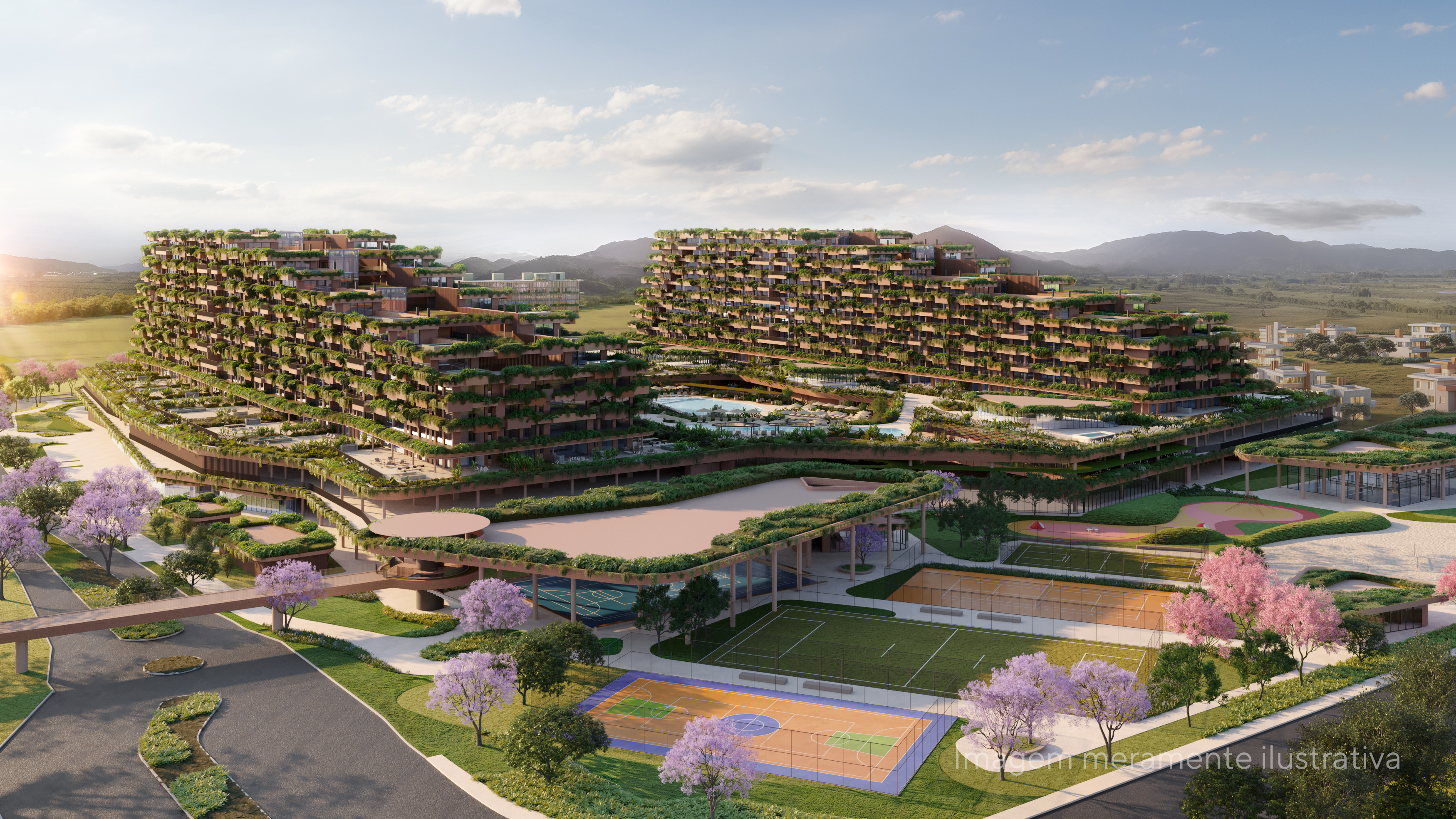 Terra All Resort – Mansões suspensas em condomínio de luxo com campo de golfe iluminado e clube internacionacional